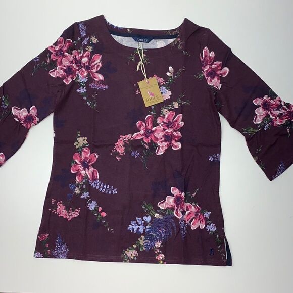 🔥JOULES SWEATER WOMENS SZ 6 (M) New 100% cotton burgundy - Picture 3 of 12